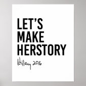 Hillary - Let's Make Herstory - Poster (Vorne)