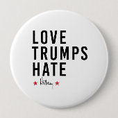 Hillary - Liebe Trumps Hate - Button (Vorderseite)