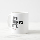 Hillary - Liebe Trumps Hate - Kaffeetasse (Vorderseite Links)