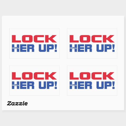 HILLARY LOCK SIE AUF RECHTECKIGER AUFKLEBER (Blatt)