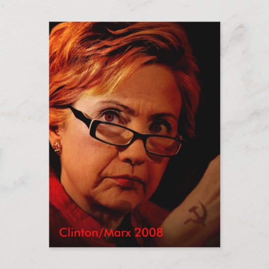 Hillary Marx Clinton Postkarte (Vorderseite)