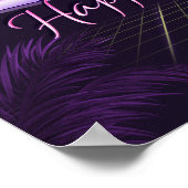 Hillary Name Vorname lila retro Poster Geburtstag (Ecke)