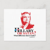 Hillary oder Satan - was für ein Unterschied Postkarte (Vorderseite)