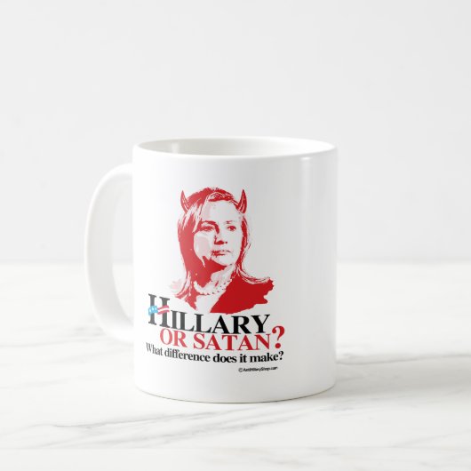 Hillary oder Satan - welcher Unterschied - Kaffeetasse (Vorderseite Links)