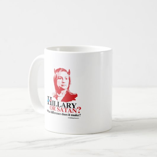 Hillary oder Satan - welcher Unterschied Kaffeetasse (Vorderseite Links)