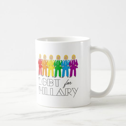 Hillary Pantsuit Pride - LGBT for Hillary - Kaffeetasse (Rechts)