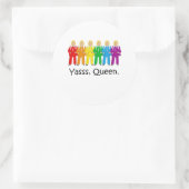 Hillary Pantsuit Pride - Yasss Queen - Runder Aufkleber (Tasche)