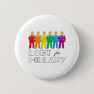 Hillary Pantsuit Stolz - LGBT für Hillary - Button