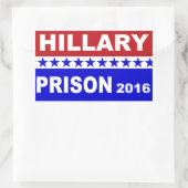 Hillary Prison 2016 populäre politische Aufkleber (Tasche)