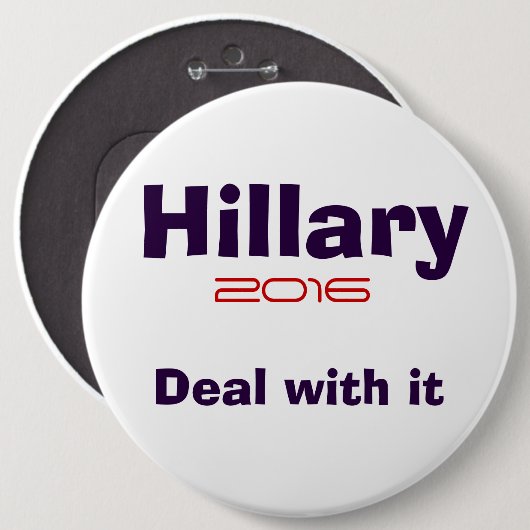 Hillary R Clinton 2016 Button (Vorne & Hinten)
