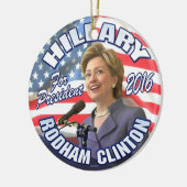 Hillary Rodham Clinton 2016 Keramikornament (Links)