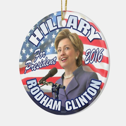 Hillary Rodham Clinton 2016 Keramikornament (Links)