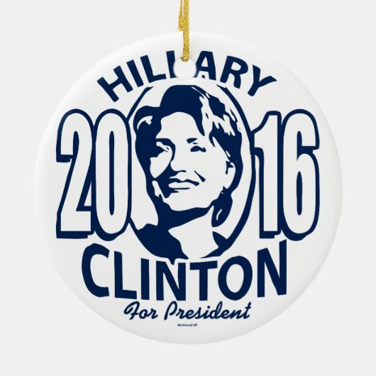 Hillary Rodham Clinton 2016 Keramikornament (Hinten)