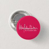 Hillary Rodham Clinton für Präsident 2016 Button (Vorne & Hinten)