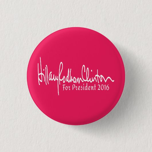 Hillary Rodham Clinton für Präsident 2016 Button (Vorderseite)