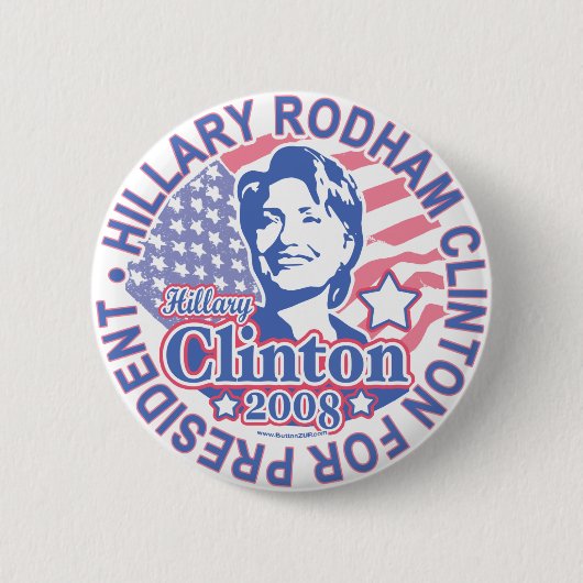 Hillary Rodham Clinton für Präsidenten Button (Vorderseite)
