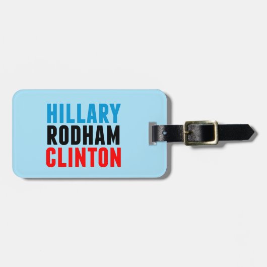 Hillary Rodham Clinton Gepäckanhänger (Vorderseite horizontal)