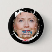 Hillary Rodham Clinton Trümmer-Glasdecke 2016 Button (Vorderseite)