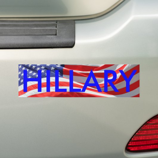 Hillary Running for President, American Flag Autoaufkleber (Auf Auto)