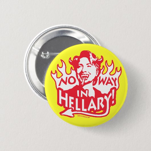 Hillary-Satin-Teufel Button (Vorne & Hinten)
