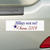 Hillary sendete mich! (Obama 2008) Autoaufkleber (Auf Auto)