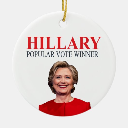 Hillary, Sieger der Stimmenmehrheit! Keramik Ornament (Vorne)