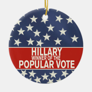 Hillary, Sieger der Stimmenmehrheit! Keramik Ornament
