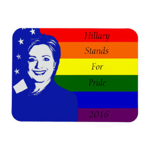 Hillary steht für Stolz Magnet