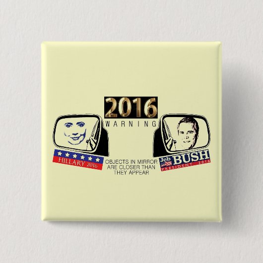 Hillary u. Jeb 2016 Button (Vorderseite)