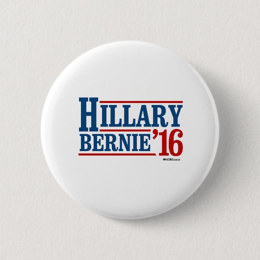 Hillary und Bernie im Jahre 2016 Button (Vorderseite)