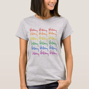 Hillary-Unterzeichnungs-Stolz - Regenbogen-Farben T-Shirt