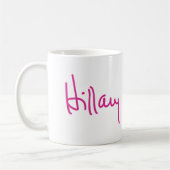 Hillary-Unterzeichnungs-Tassen Kaffeetasse (Links)