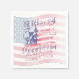 Hillary USA Flag Country Napkins Serviette