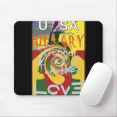 Hillary USA Präsident Stronger Together red golden Mousepad (Mit Mouse)