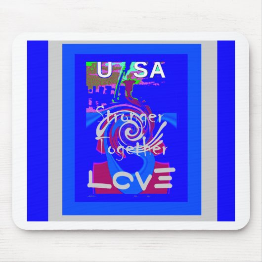 Hillary USA Präsident Stronger Together spirit Mousepad (Vorne)