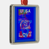Hillary USA Präsident Stronger Together spirit Silbernes Ornament (Rechts)