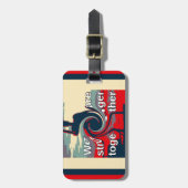 Hillary USA wir gemeinsam stärker Gepäckanhänger (Vorderseite vertikal)