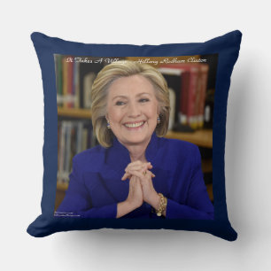 Hillary & Village Quote 20x20 Baumwollkissen Kissen