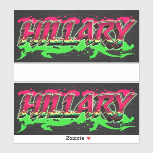 Hillary Vorname Name Graffiti Aufkleber Sticker (Blatt)