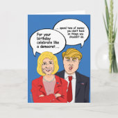 Hillary vs Trump Birthday Card - Feiern Sie wie ei Karte (Vorderseite)