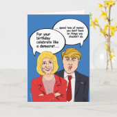 Hillary vs Trump Birthday Card - Feiern Sie wie ei Karte (Gelbe Blume)