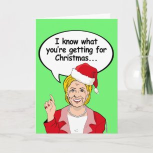Hillary weiß, was ihr zu Weihnachten bekommt