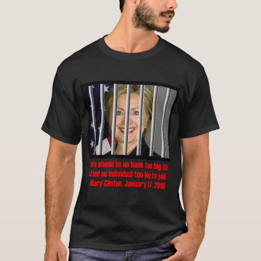 HILLARY ZU GROSS ZUM GEFÄNGNIS T-Shirt (Vorderseite)