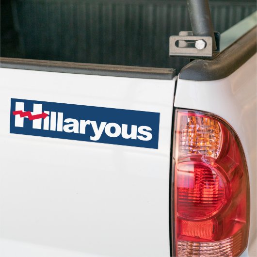 Hillaryous - gekrümmtes H -- - Autoaufkleber (Auf Lkw)