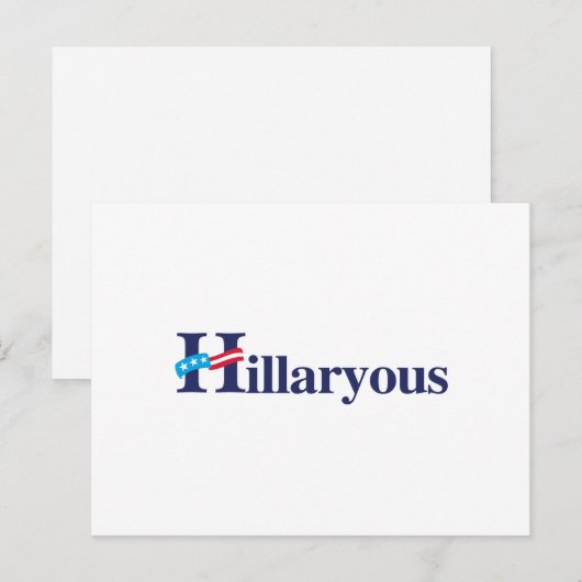 Hillaryous Hillary Postkarte (Vorne/Hinten)