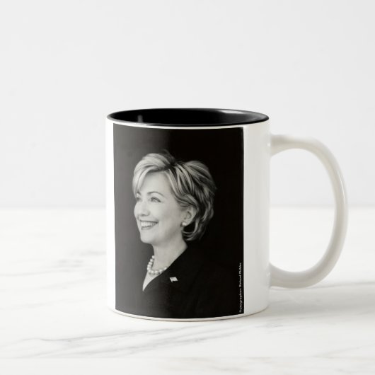 Hillarypräsidentenporträt-Tasse Zweifarbige Tasse (Rechts)