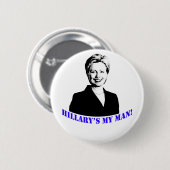 Hillarys mein Mann! Button (Vorne & Hinten)