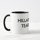 Hillarys Risse - lächelnde Trumpf-Tasse Tasse (Links)