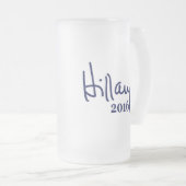 Hillaryunterzeichnung 2016 mattglas bierglas (VorderseiteRechts)
