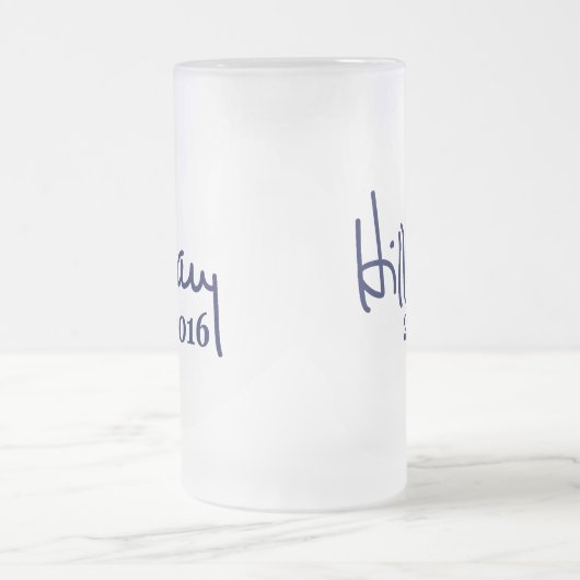 Hillaryunterzeichnung 2016 mattglas bierglas (Mittel)